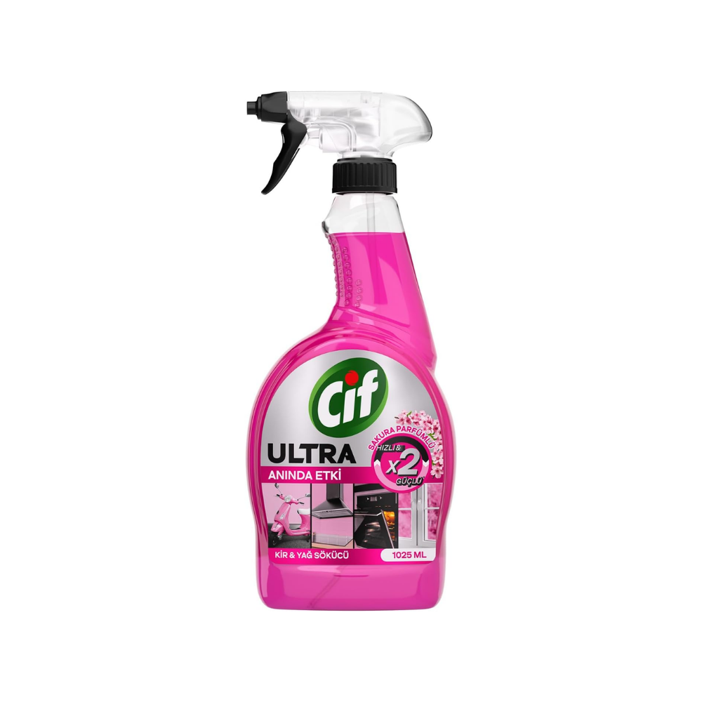 Cif Ultra Sprey Sakura Parfümlü Kir ve Yağ Sökücü 1025 ml