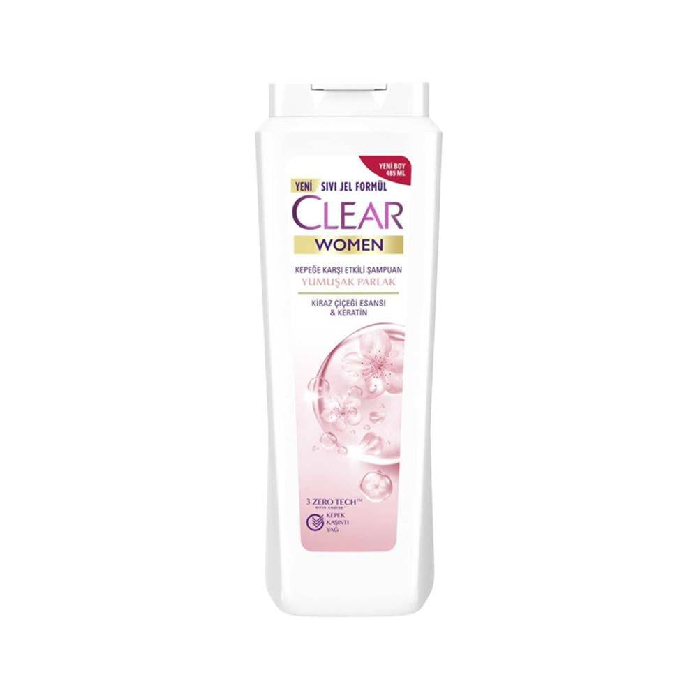 Clear Women Kepeğe Karşı Etkili Şampuan Yumuşak Parlak Kiraz Çiçeği Esansı & Keratin
