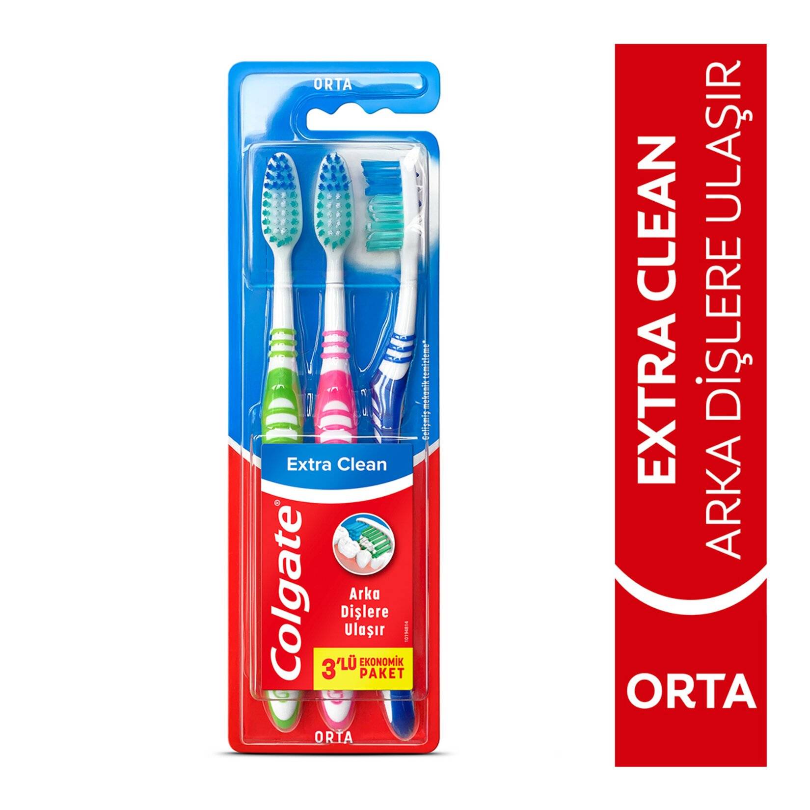 Colgate Extra Clean Orta Diş Fırçası 2+1 thumbnail