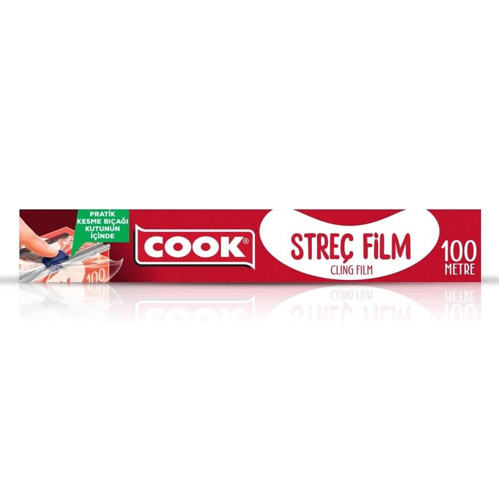 Cook Streç Film Kayar Bıçak Hediyeli 30 cm x 100 m