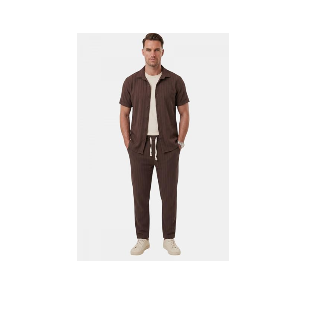 DeepSEA Çizgi Dokulu Rahat Kesim Yazlık Spor Pantolon – Hafif Kumaş Modern Tasarım 2600263