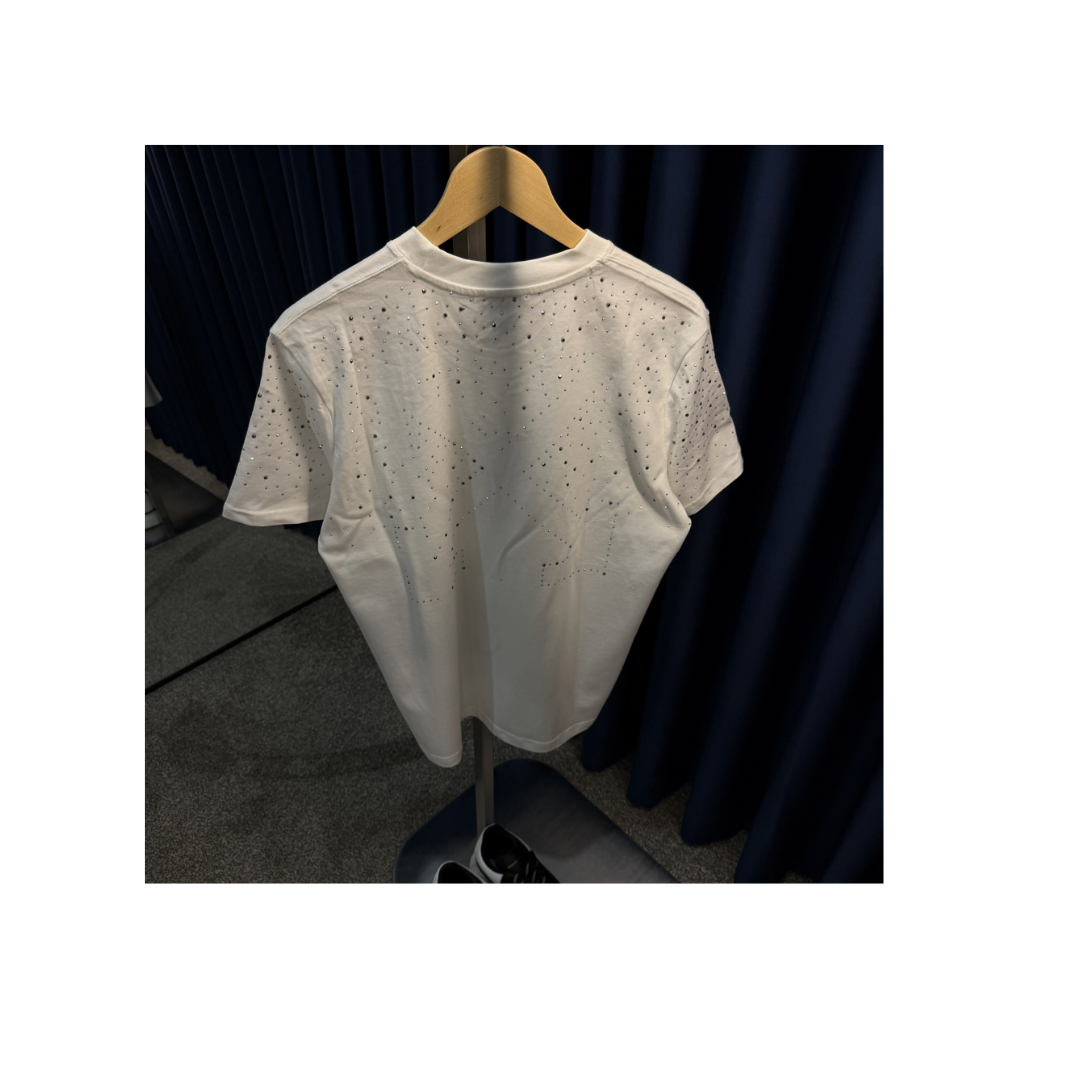 Off White Taşlı T-Shirt