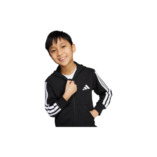 adidas LK 3S FL FZ HD Kapüşonlu Eşofman Üstü Üniseks Siyah