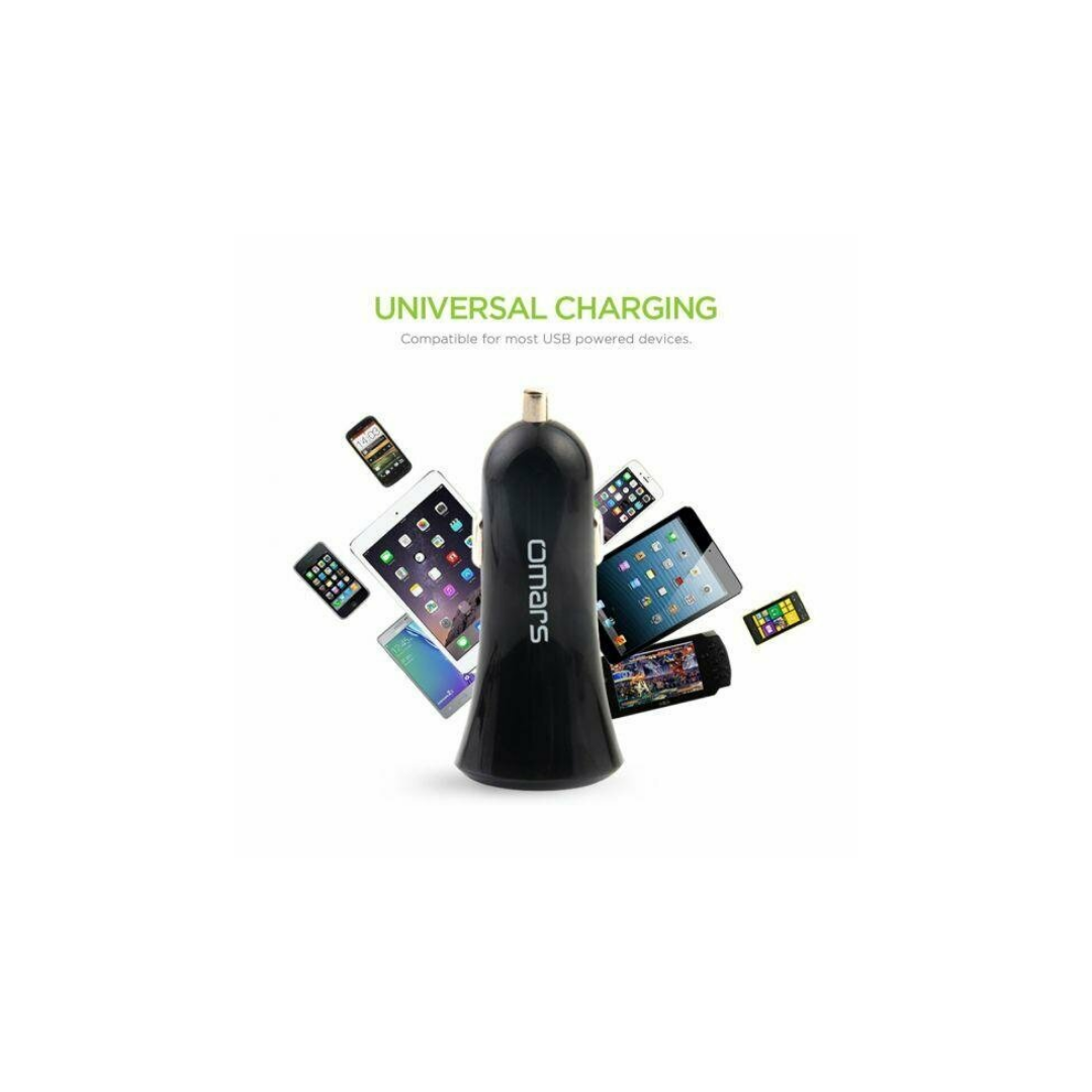 Omars 3.4A 17W Çift USB Çıkışlı Araç Şarj Cihazı