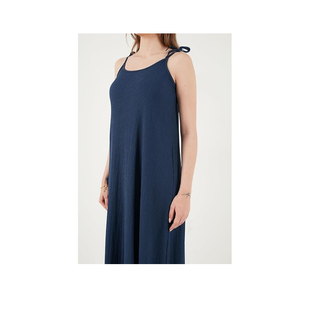 Lela Regular Fit İp Askılı Uzun Elbise Bayan ELBİSE 5865732