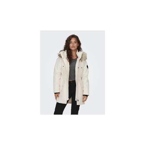 Only Onliris Fur Winter Parka Cc 2023 Otw Kısa parka Kadınlar Krem