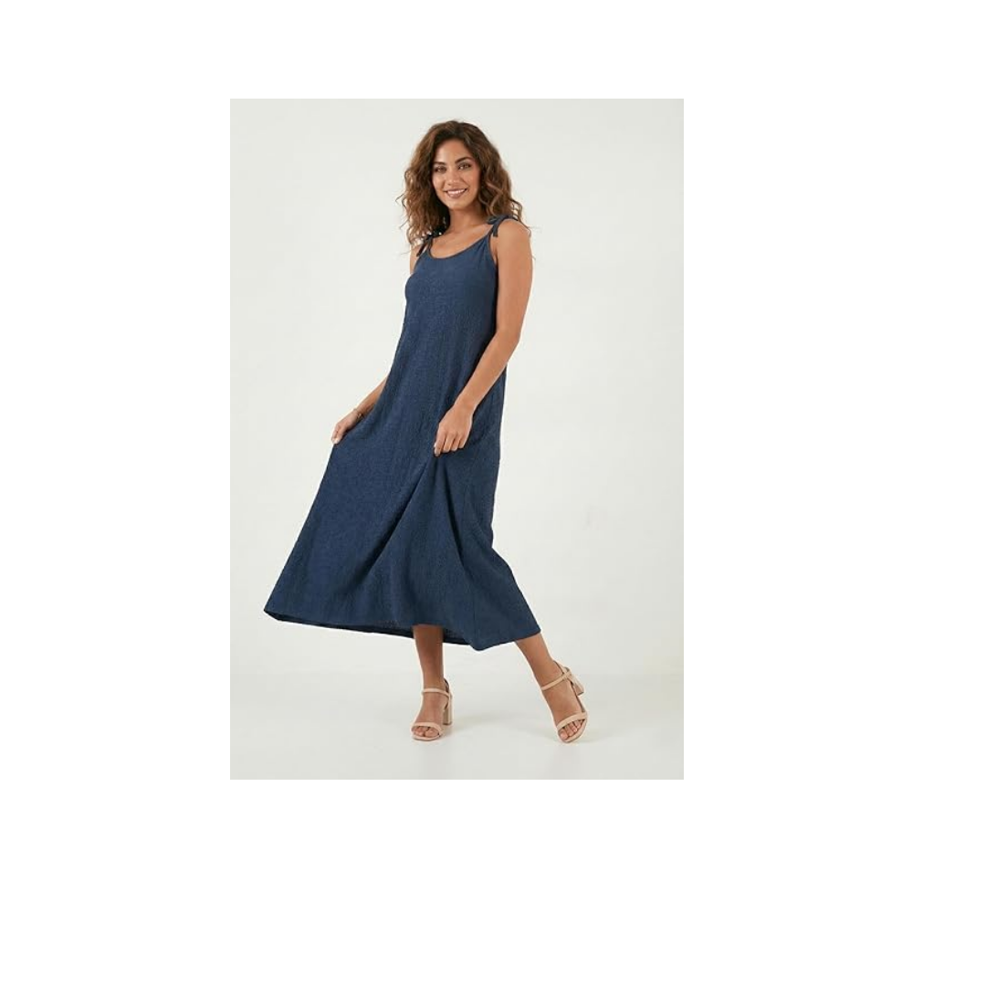 Lela Regular Fit İp Askılı Uzun Elbise Bayan ELBİSE 5865732