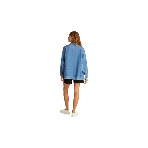 Calvin Klein Denim Overshirt Ceket Kadın Larcivert