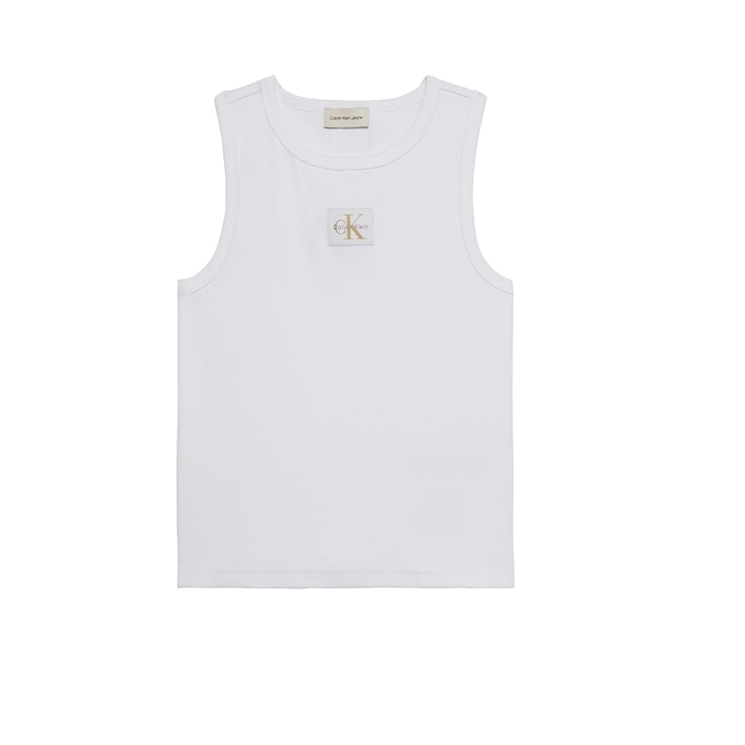Calvin Klein WOVEN LABEL 2X2 BABY RIB TANK Kazak Kadın