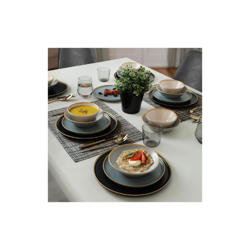 Keramika Safir Gri Yemek Takımı 6 Kişilik 24 Parça 624-995