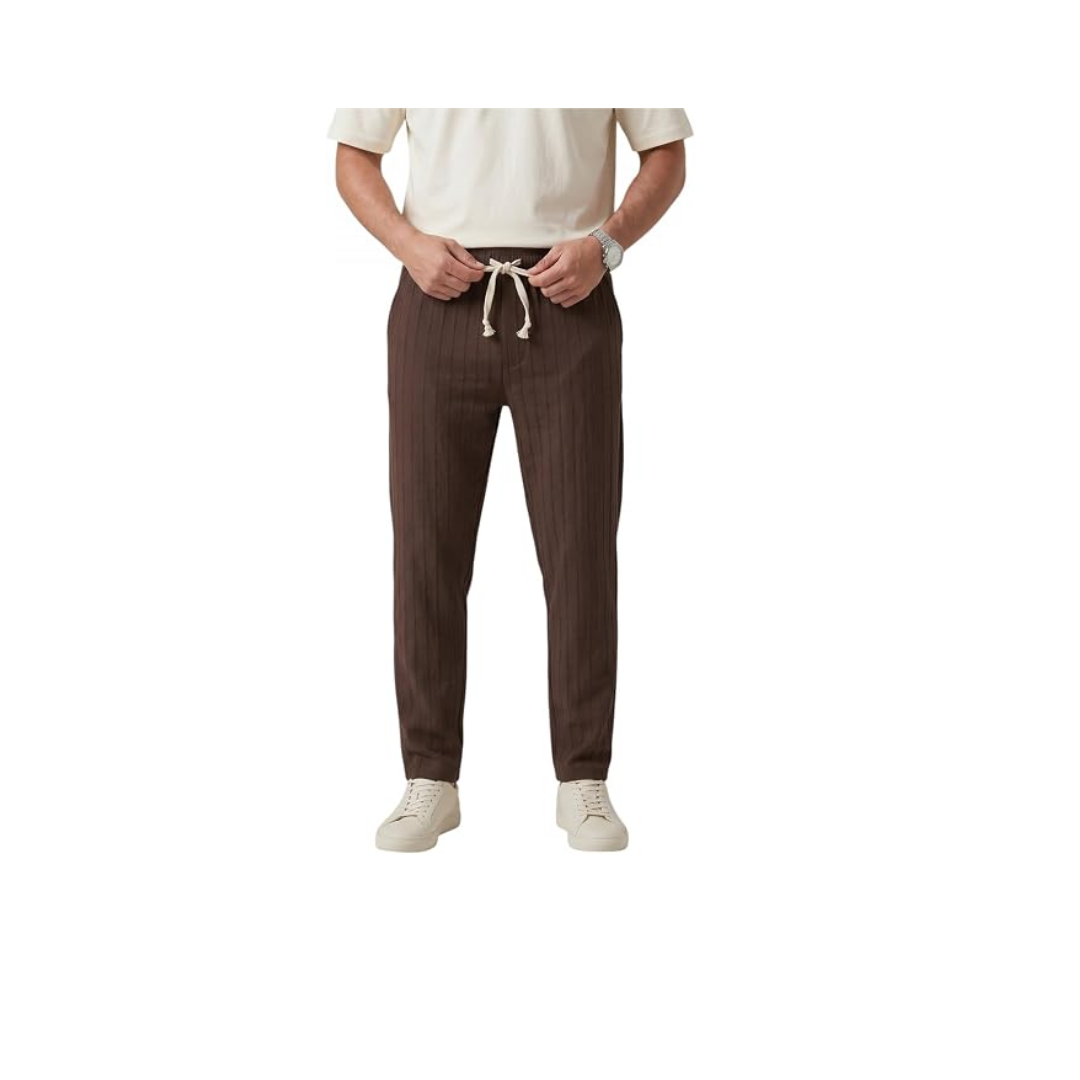 DeepSEA Çizgi Dokulu Rahat Kesim Yazlık Spor Pantolon – Hafif Kumaş Modern Tasarım 2600263