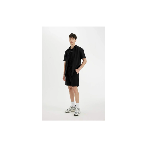 Defacto %100 Pamuk Slim Fit Dar Paça Cepli Basic Şort B8673AX25SM S Beden thumbnail