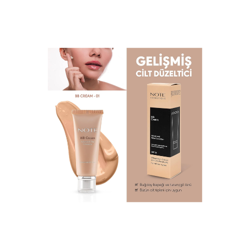 Note BB Cream 01 SPF 15 Nemlendirici Etkili Yoğun Kapatıcı BB Krem