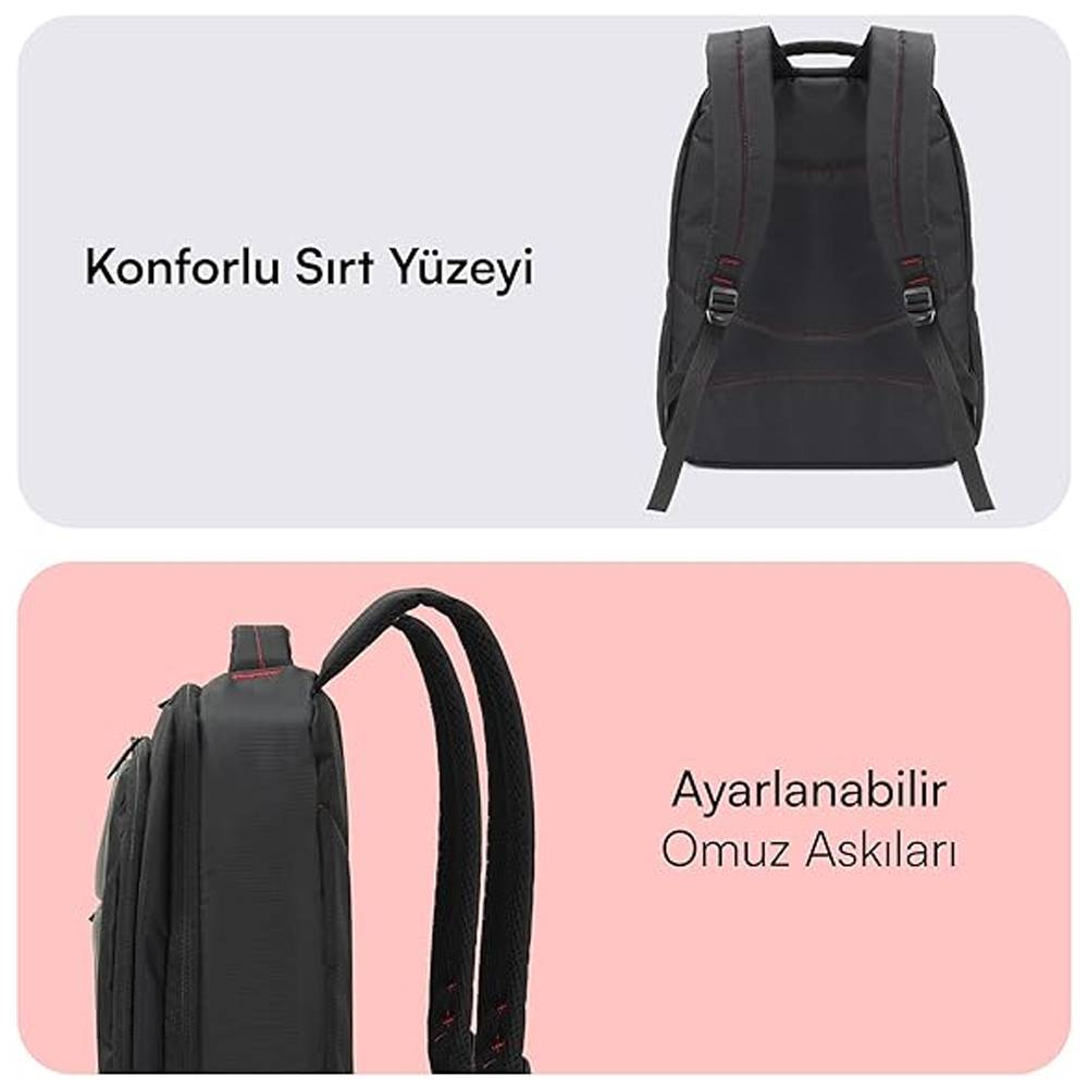 Mack Office MCC-006 15.6" Laptop Sırt Çantası Siyah