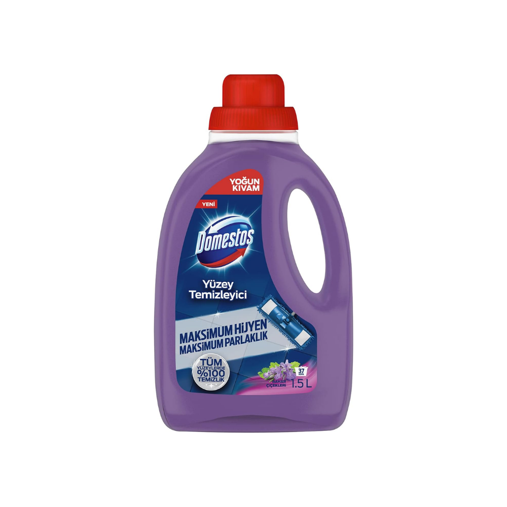 Domestos Yüzey Temizleyici Bahar Çiçekleri Maksimum Hijyen Tüm Yüzeyler için Yüzey Temizleyici 1500 ml