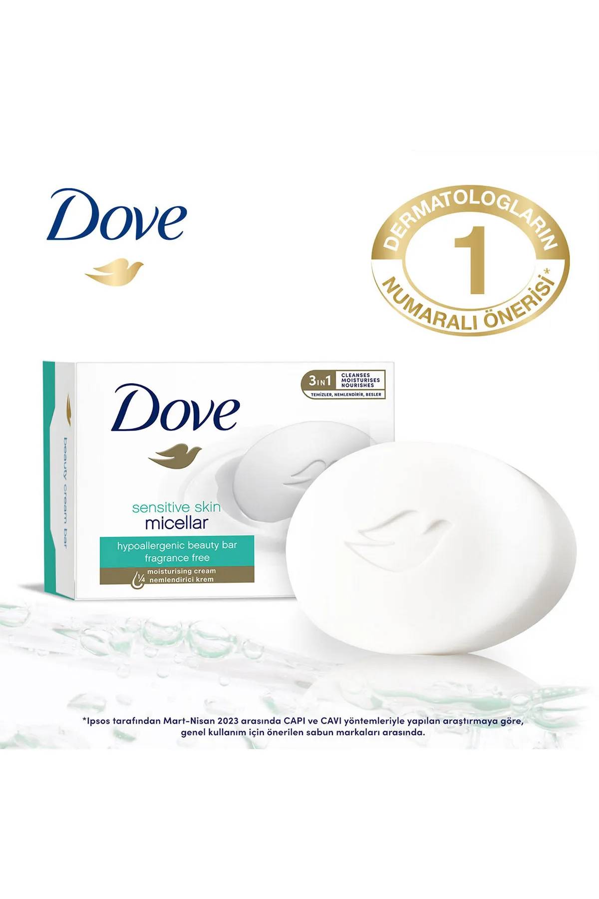Dove Beauty Cream Bar Micellar Hassas Ciltler İçin Nemlendirici Etkili 90 g