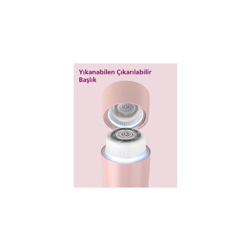 Philips BRR454/00 Yüz Tüy Alma Makinesi,Ayna Ve Tam Çember Led Işıklı,Yıkanabilir Çıkan Başlık