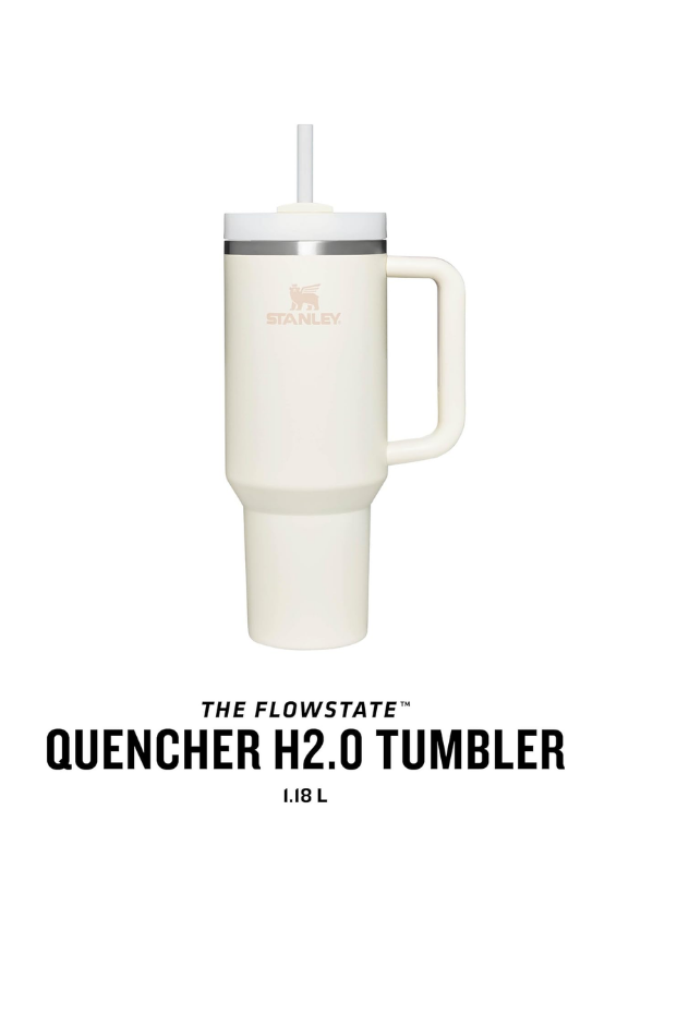 Stanley Quencher Pipetli Termos Bardak, 1.18 Litre, Krem