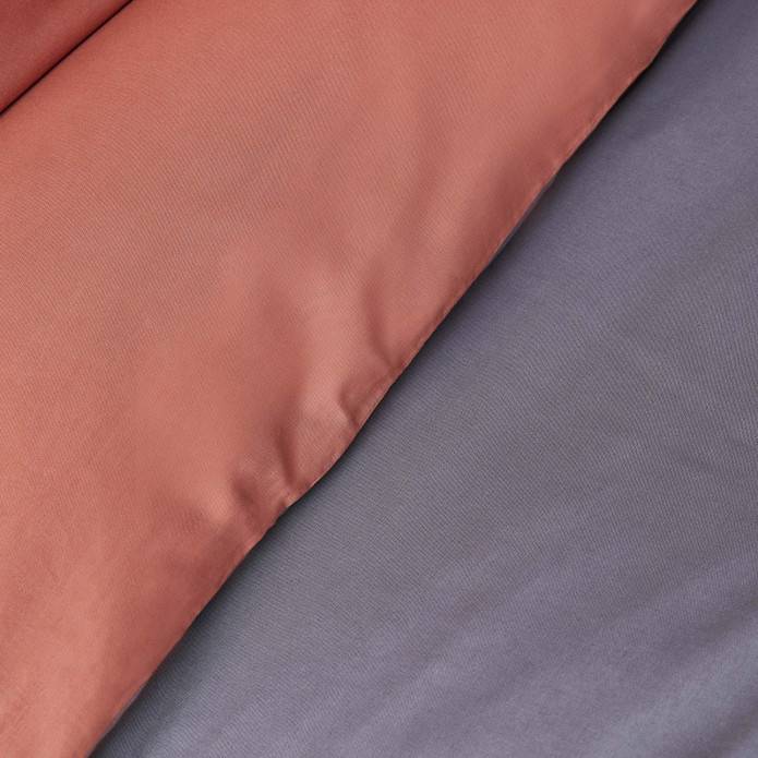 Karaca Home Basic Antrasit Terracotta Çift Taraflı Çift Kişilik Nevresim Takımı