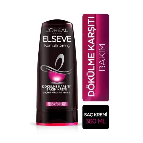 Elseve L'Oréal Paris Komple Direnç Dökülme Karşıtı Bakım Kremi  Güçlü ve Sağlıklı Saçlar İçin Etkili Bakım