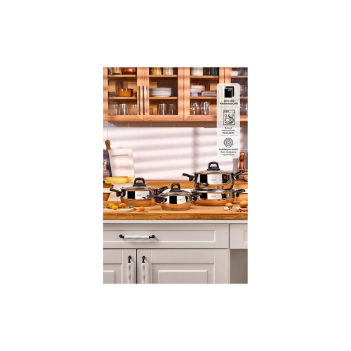 Emsan Aren 8 Parça Çelik Tencere Seti thumbnail