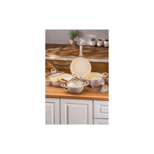 Emsan Crystal 7 Parça Güveç Seti Rose