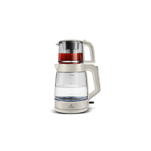 Emsan Glass Tea XL 2 in 1 Cam Çay Makinesi ve Kettle Starlight