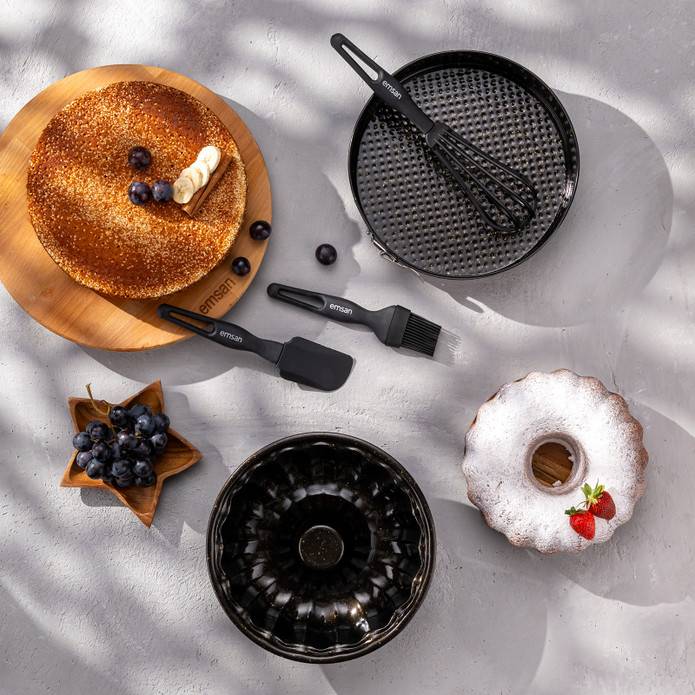 Emsan Welldone Kek Kalıbı 5 Parça (Acı Kahve)