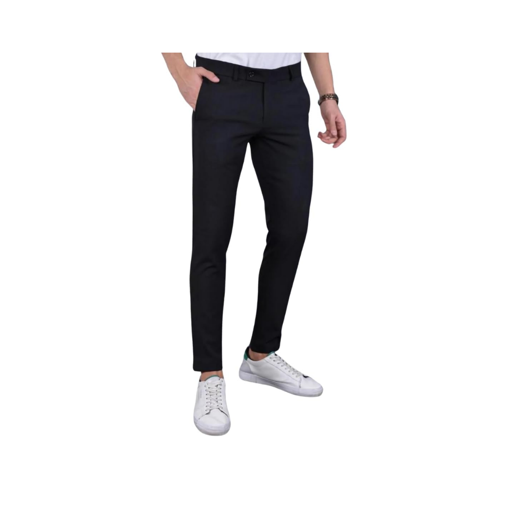 Erkek Italyan Kesim Likralı Kumaş Pantolon Dar Kesim Boru Paça Spor Tarzı Klasik Pantalon