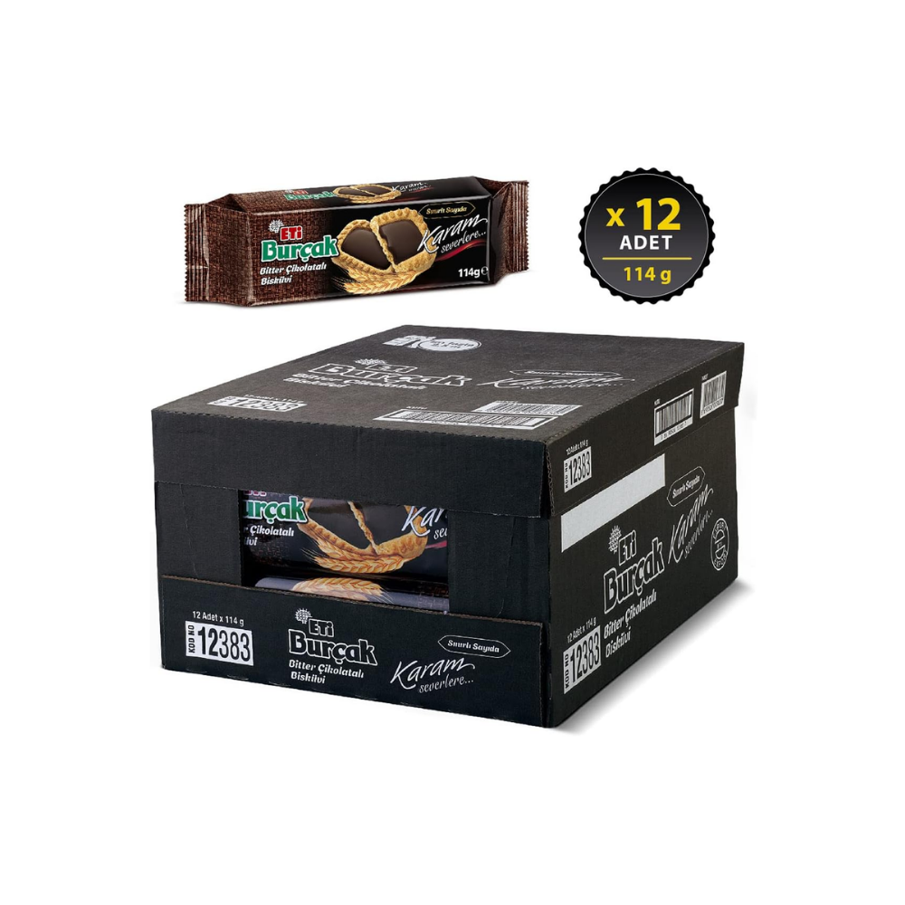 Eti Burçak Bitter Çikolatalı Yulaflı Bisküvi 114 g x 12 Adet thumbnail