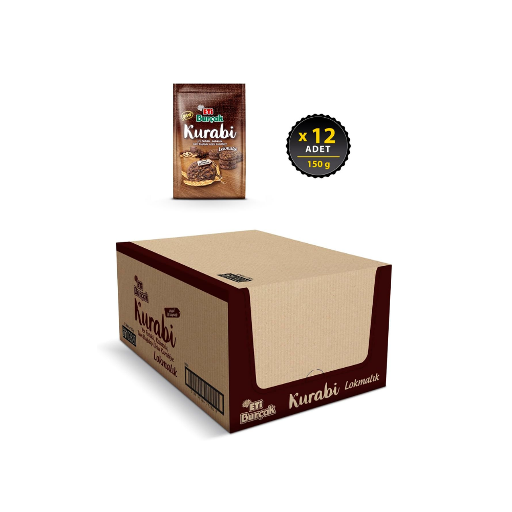 Eti Burçak Kurabi Kakaolu Torba 150 Gr x 12 Adet
