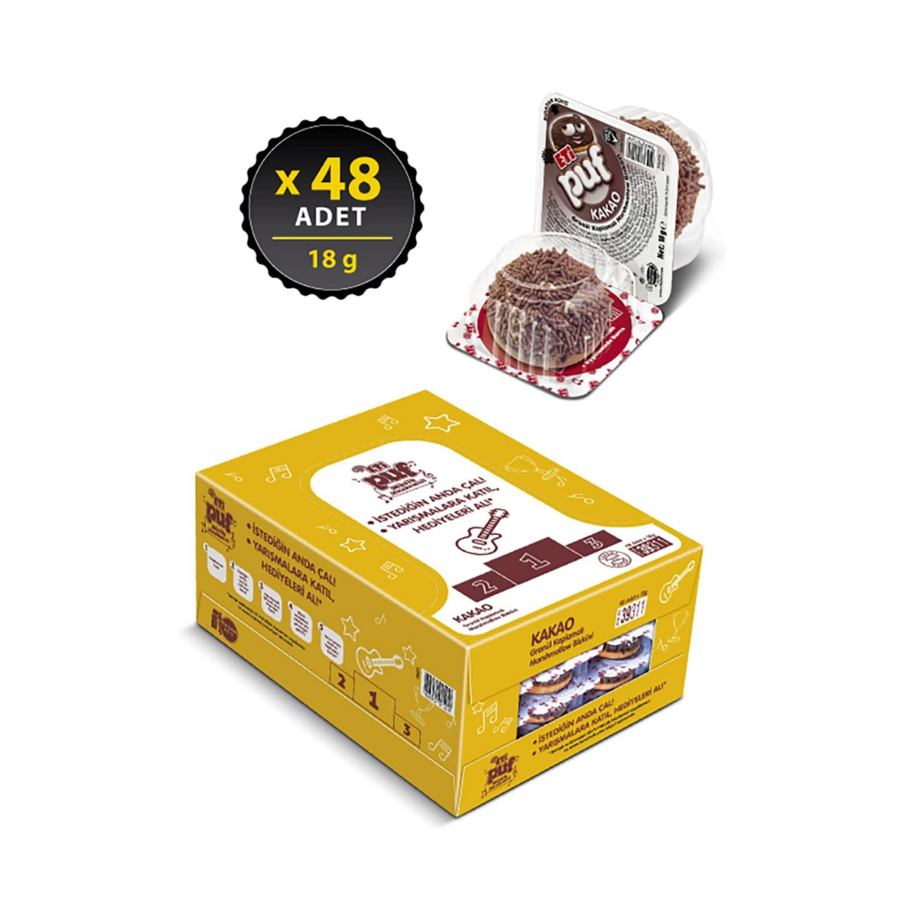 Eti Puf Kakaolu Bisküvi 18 g x 48 Adet thumbnail