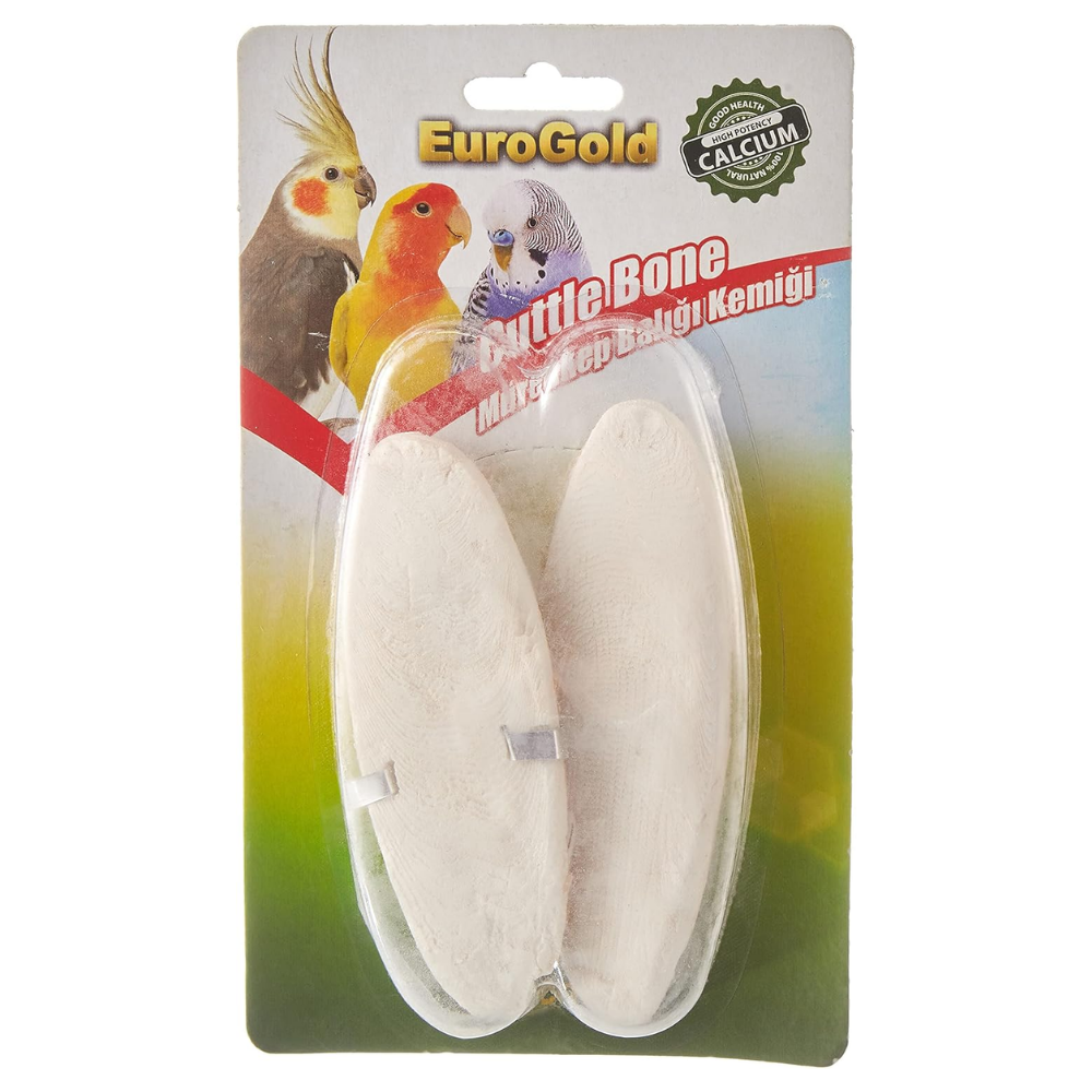 EuroGold Kuşlar İçin Mürekkep Balığı Kemiği Doğal Mineral Kaynağı 2'li1 5cm thumbnail