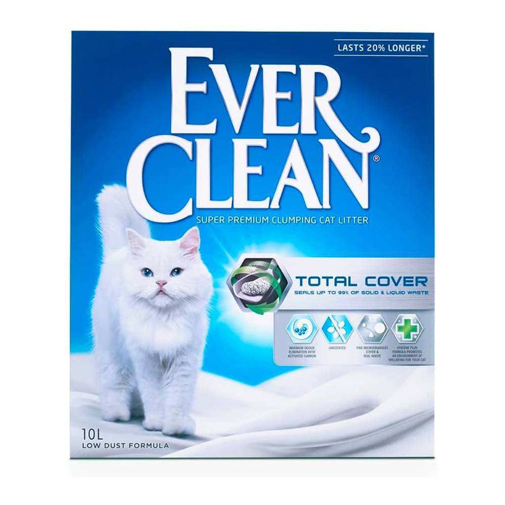 Ever Clean Total Cover Ekstra Güçlü Topaklanan Kedi Kumu Hijyen Plus Formül 10 L