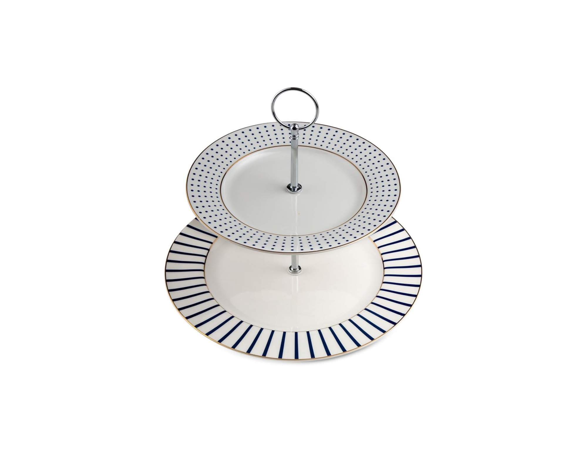 Jumbo Navy 2 Katlı Servis Tabağı