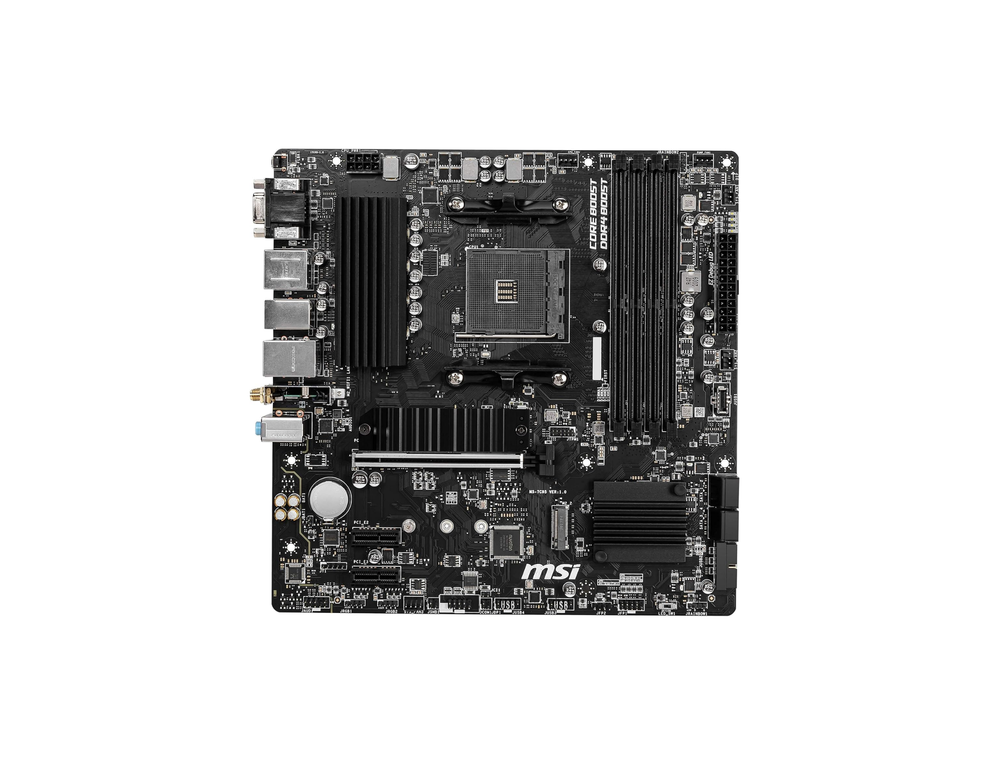 MSI B550M Pro-Vdh Wifi Am4 Ddr4 4400(Oc) Hdmi Dvg Vga M.2 Usb3.2 Wifi Matx Anakart