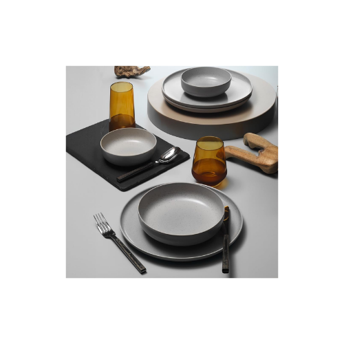 Kütahya Porselen Moderna 8 Parça 2 Kışılık Yemek Takımı Gri