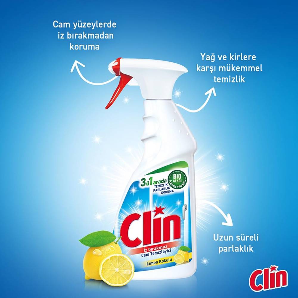 Clin Limon Kokulu Cam Temizleyici 500 ml