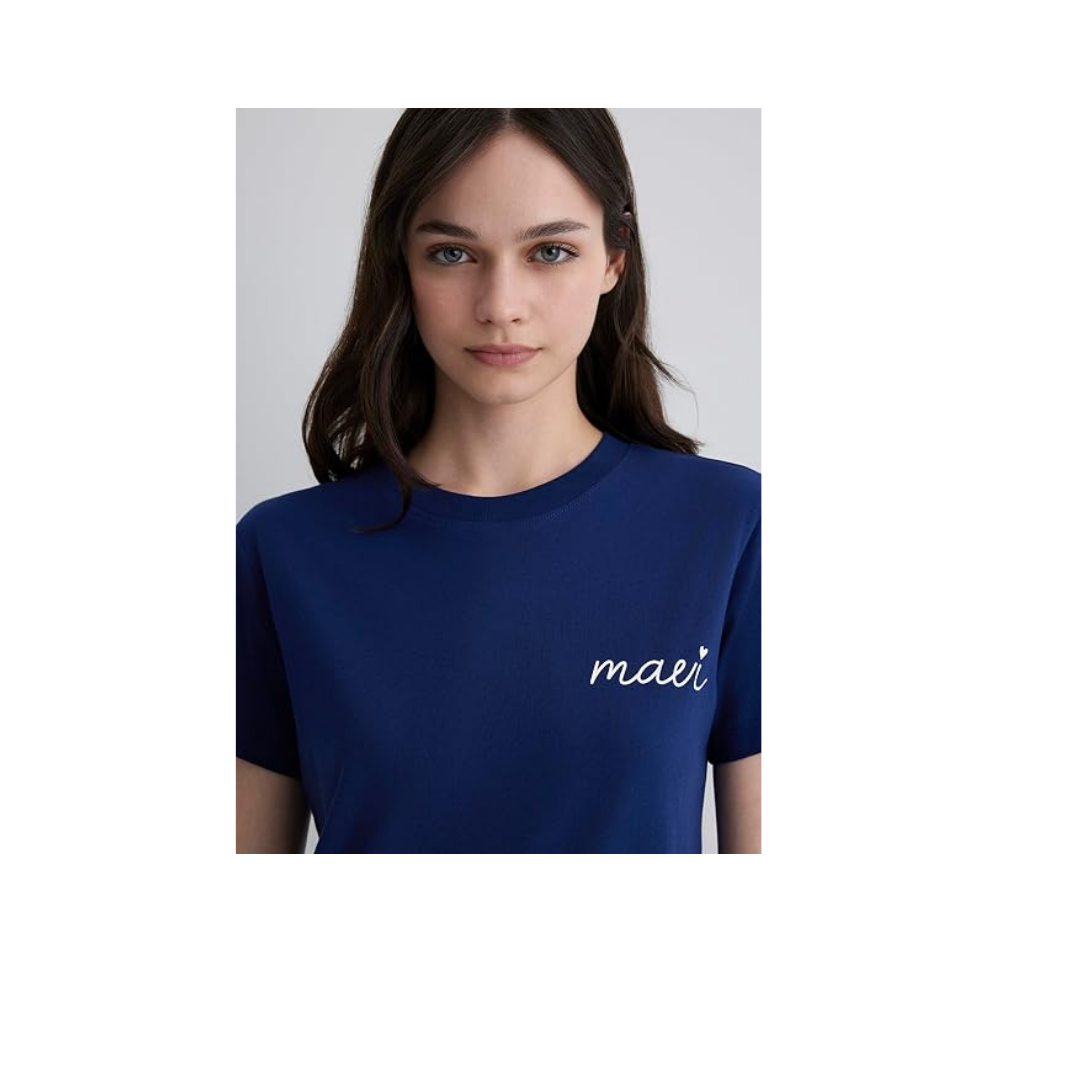 Mavi Logo Baskılı Beyaz Tişört Semi Slim Fit/Yarı Dar Kesim 1612962-620
