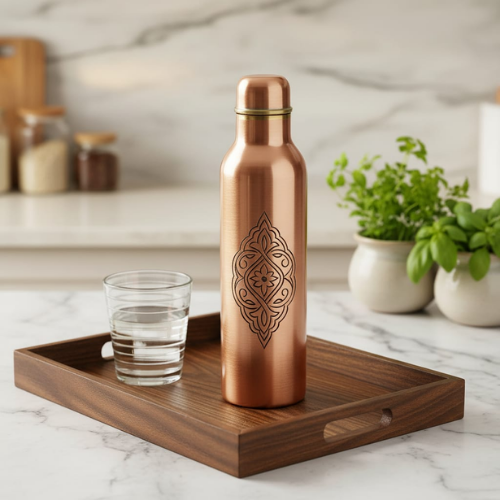 ReyonPlus Gaziantep El Yapımı Bakır Termos Bronz 0,75 Lt