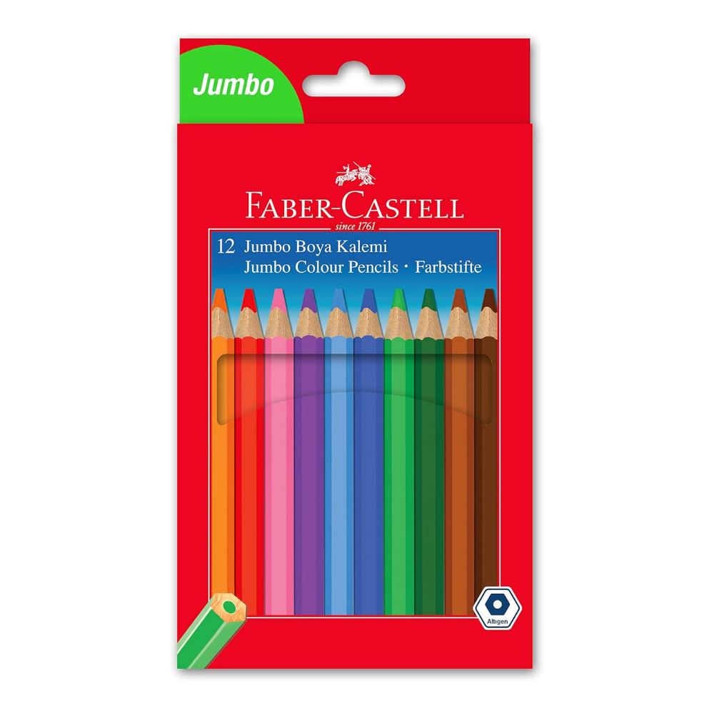 Faber-Castell Jumbo Boya Kalemi, 12 Renk