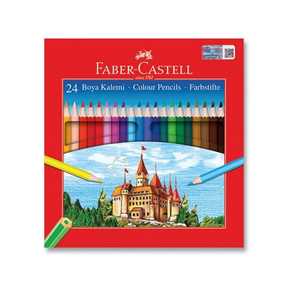 Faber-Castell Karton Kutu Boya Kalemi, 24 Renk