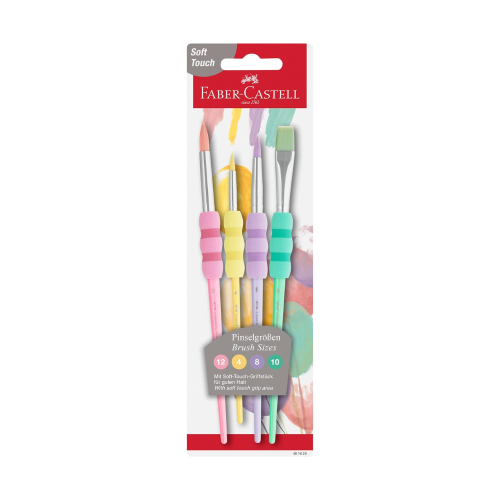 Faber-Castell Yumuşak Dokulu Fırça Pastel Seti, 4’lü
