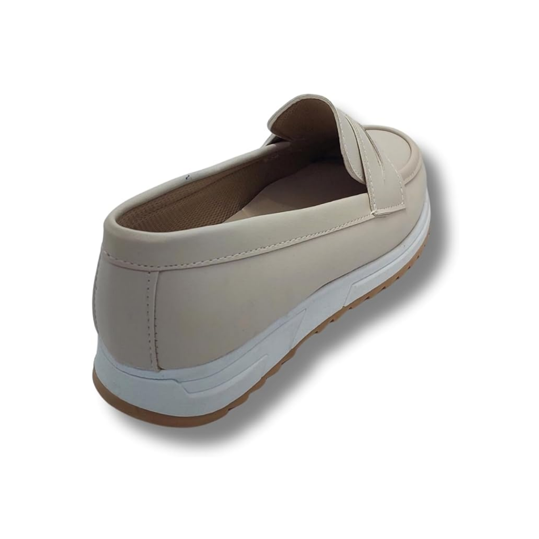 Kadın Topuklu Bağcıksız Loafer Babet Ayakkabı
