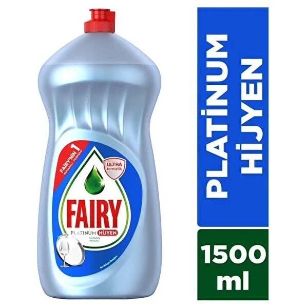 Fairy Platinum Hijyen Sıvı Bulaşık Deterjanı 1500 ml Limon Kokulu