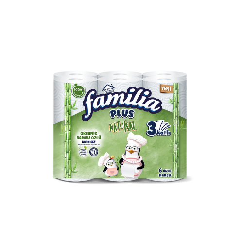 Familia Plus Natural Havlu 6'lı