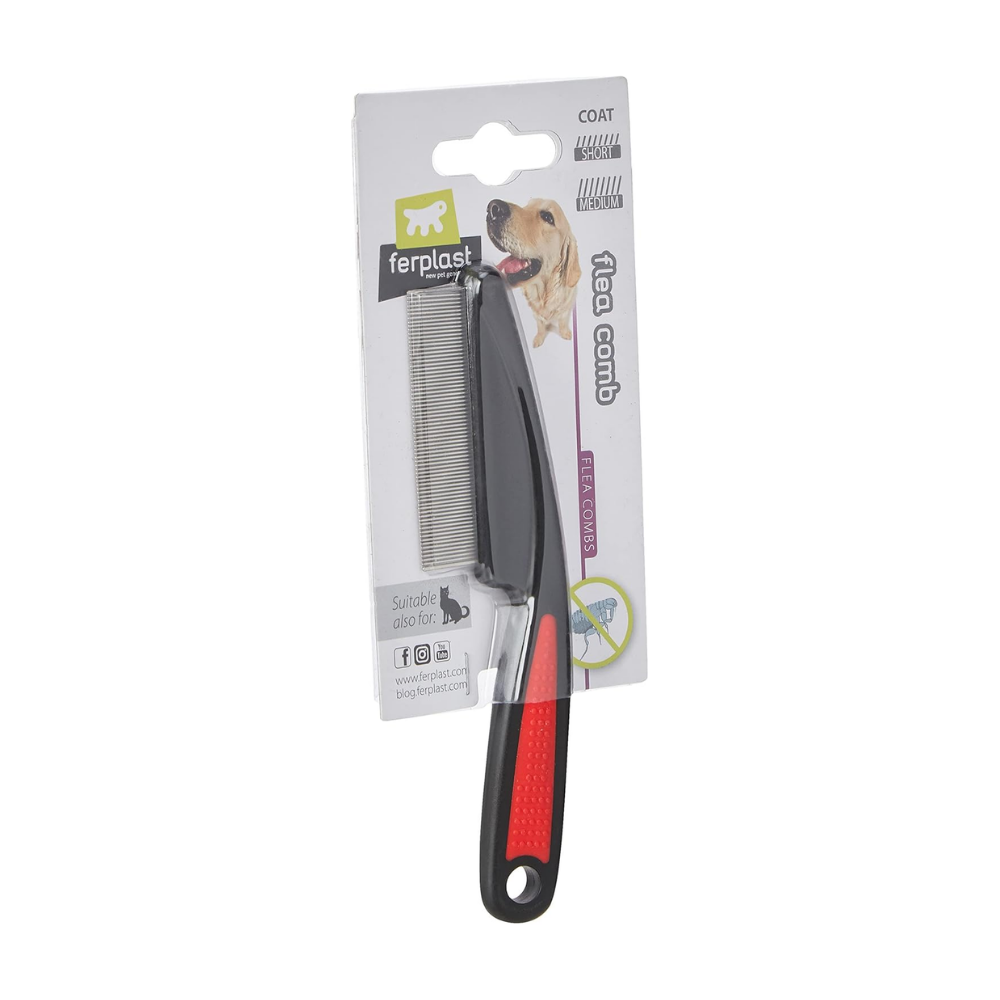 Ferplast GRO 5838 KÖPEK PIRE TARAĞI, Red, Narrow