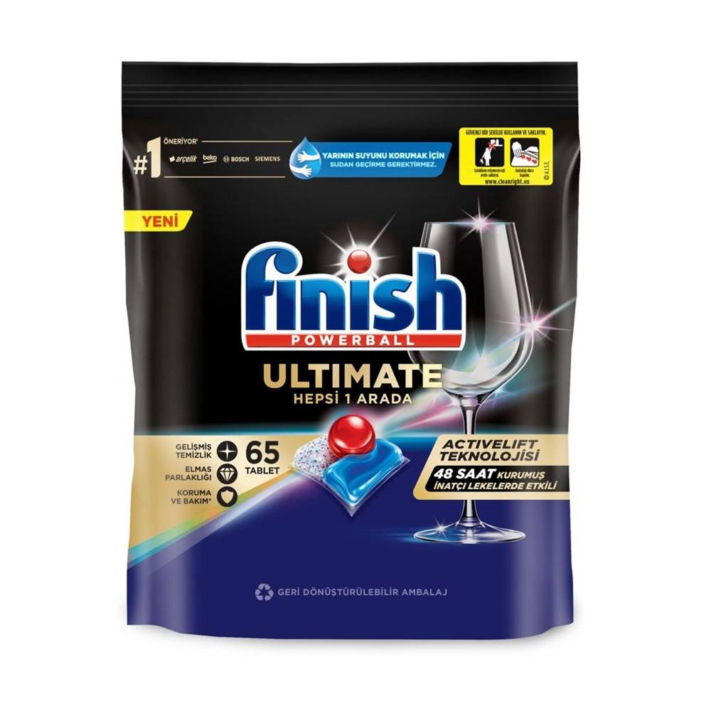 Finish Ultimate 65 Kapsül Bulaşık Makinesi Deterjanı Tableti