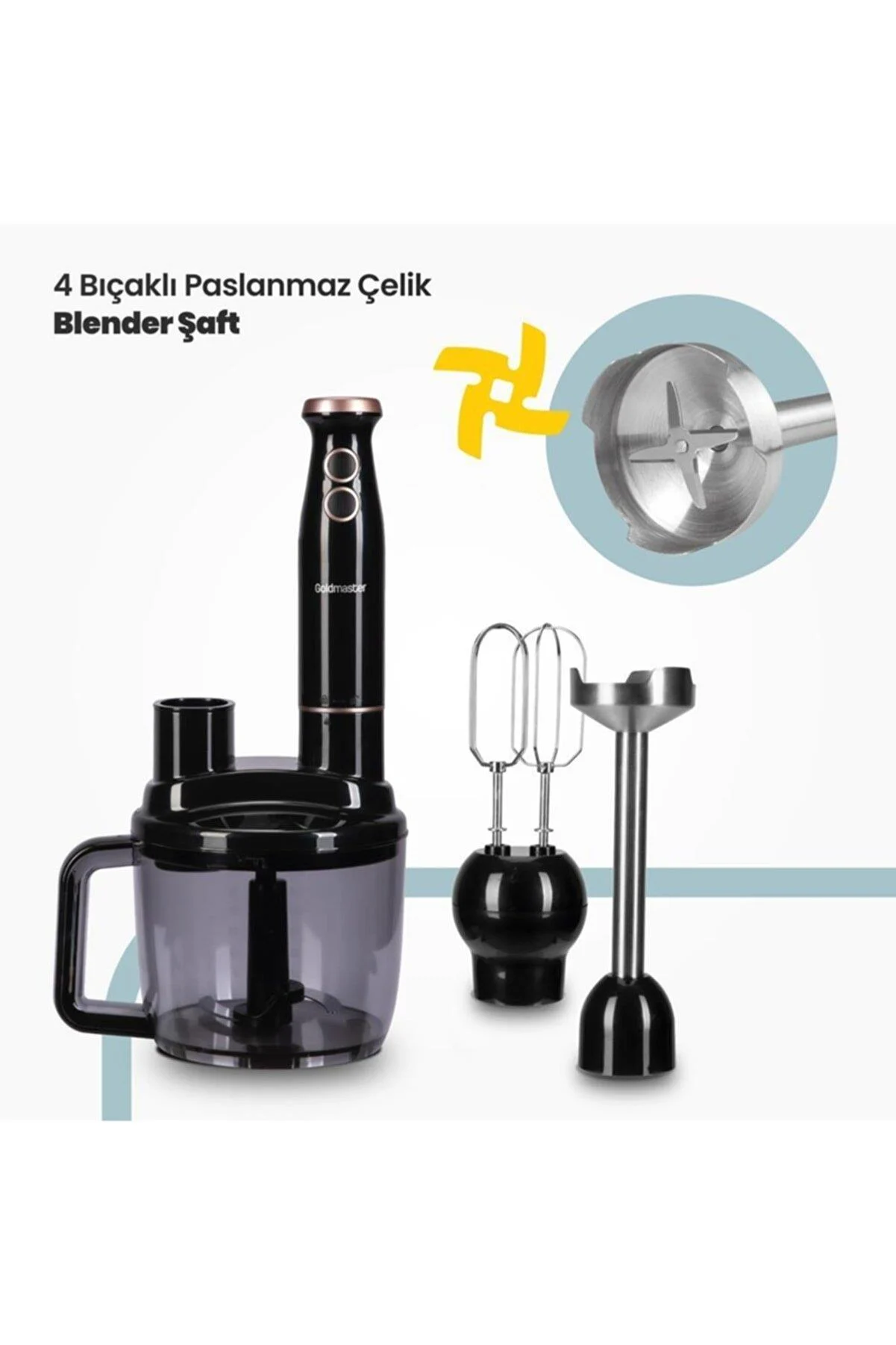 GoldMaster Bestrobot 1500 Watt 5 In 1 Mutfak Robotu Multi Blender Seti thumbnail