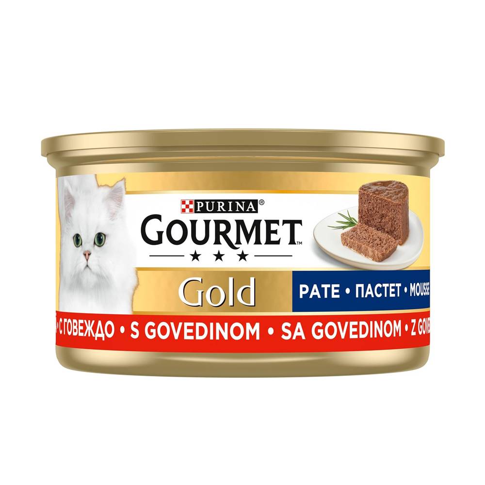 Gourmet Gold Kıyılmış Sığır Etli Yetişkin Yaş Kedi Maması 85 Gr
